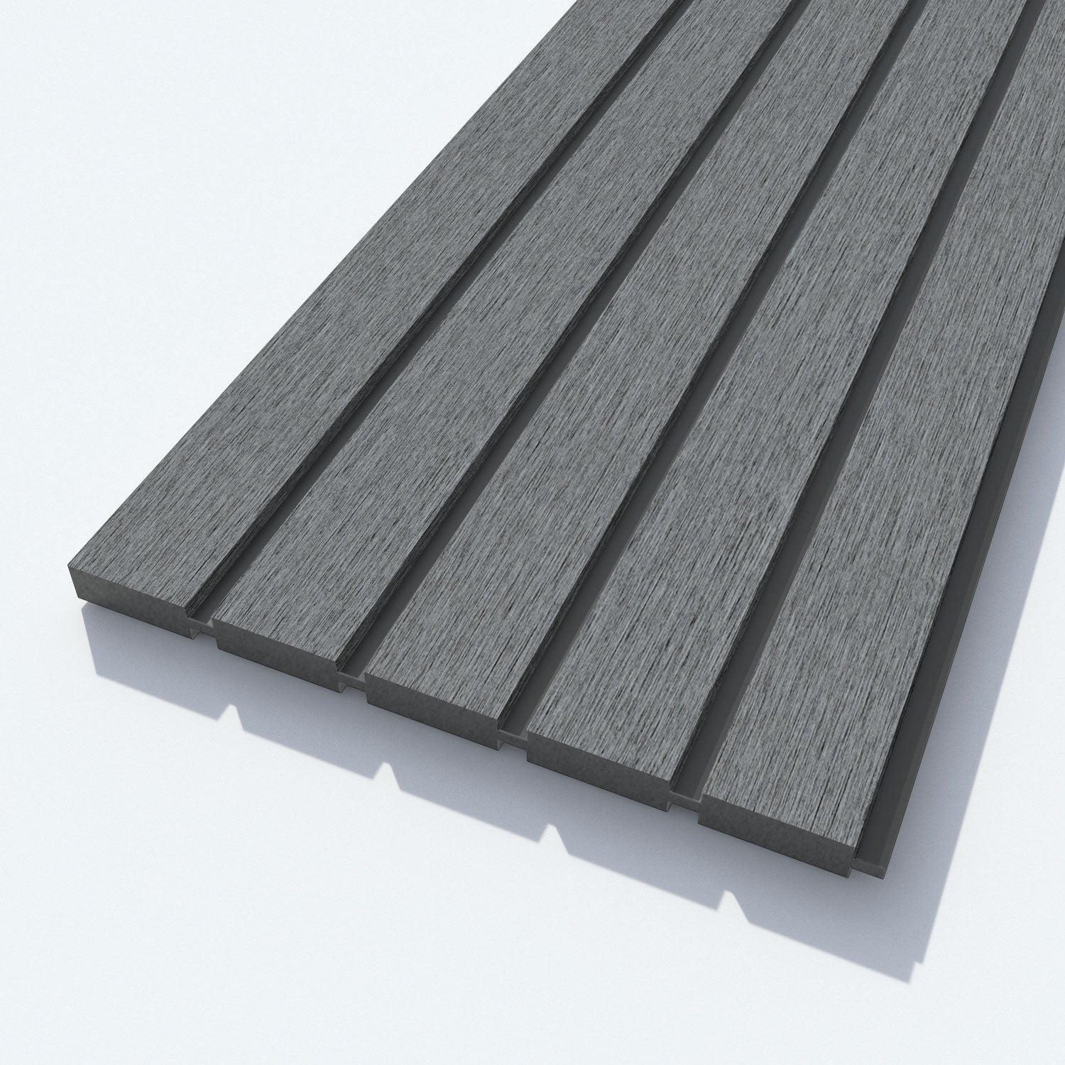 Hudson Poppy Curved Top Fence Panel - Mid Grey - for existing concrete posts