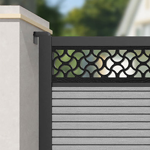 Hudson Vida Straight Top Driveway Gate - Light Grey - Top Screen
