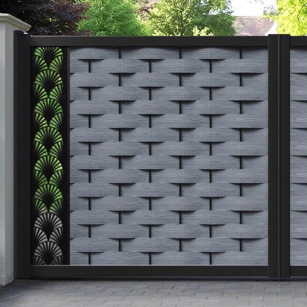 Ripple Laurel Straight Top Driveway Gate - Anthracite - End Screen