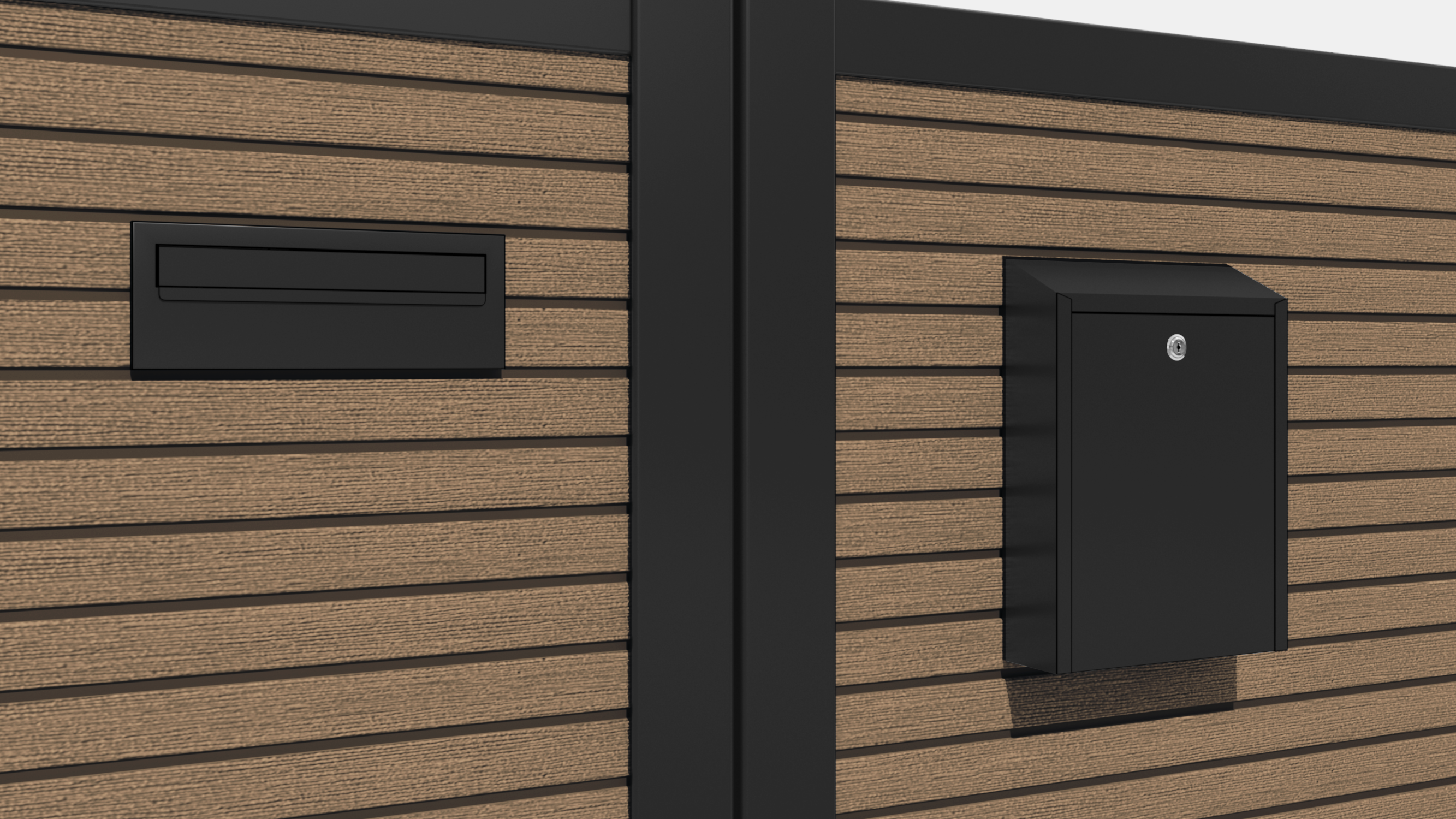 Hudson Zenith Curved Top Driveway Gate - Teak - Top Screen