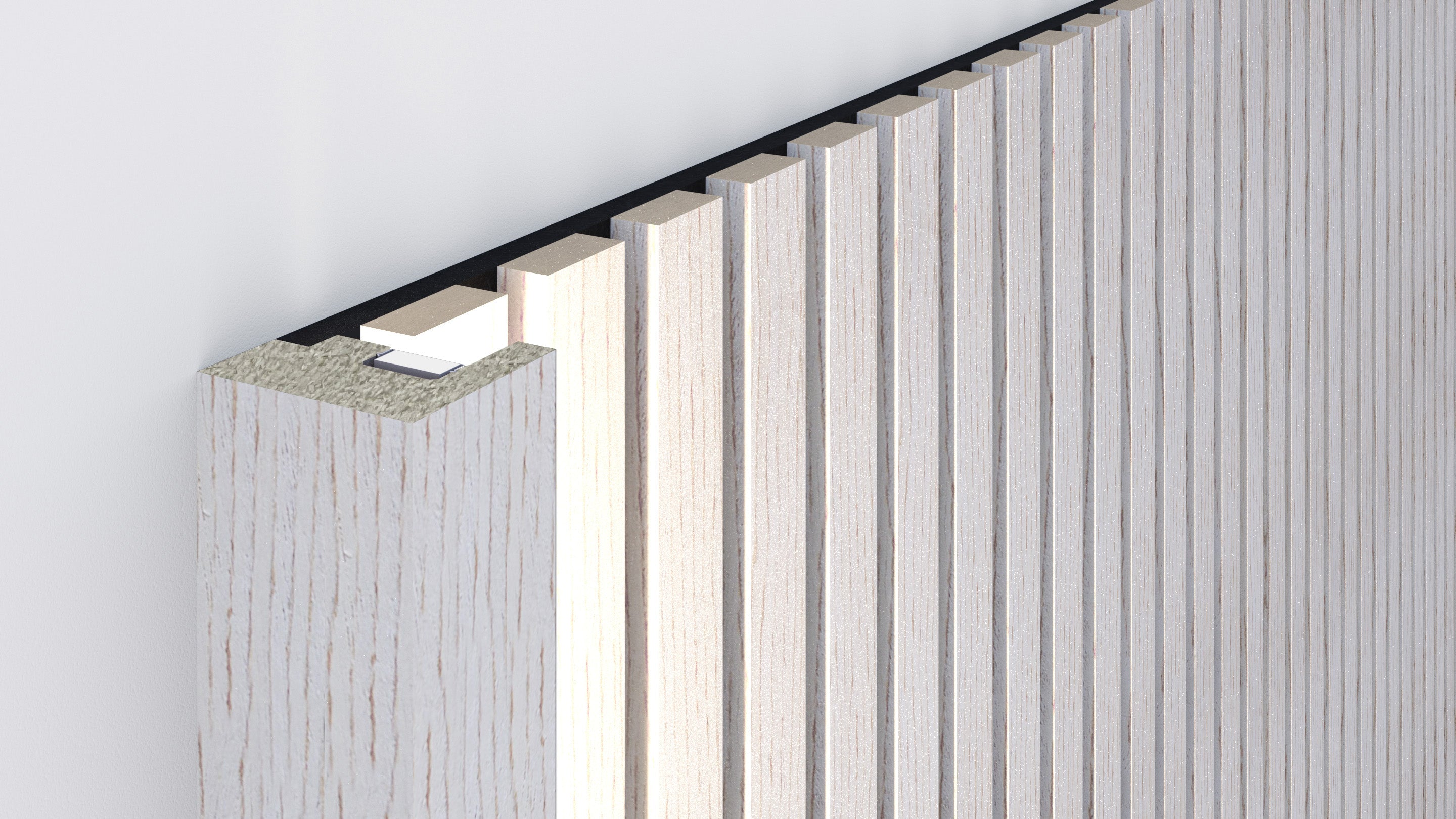 InsuSlat™ - Pair of Side Trim Battens - Light Grey