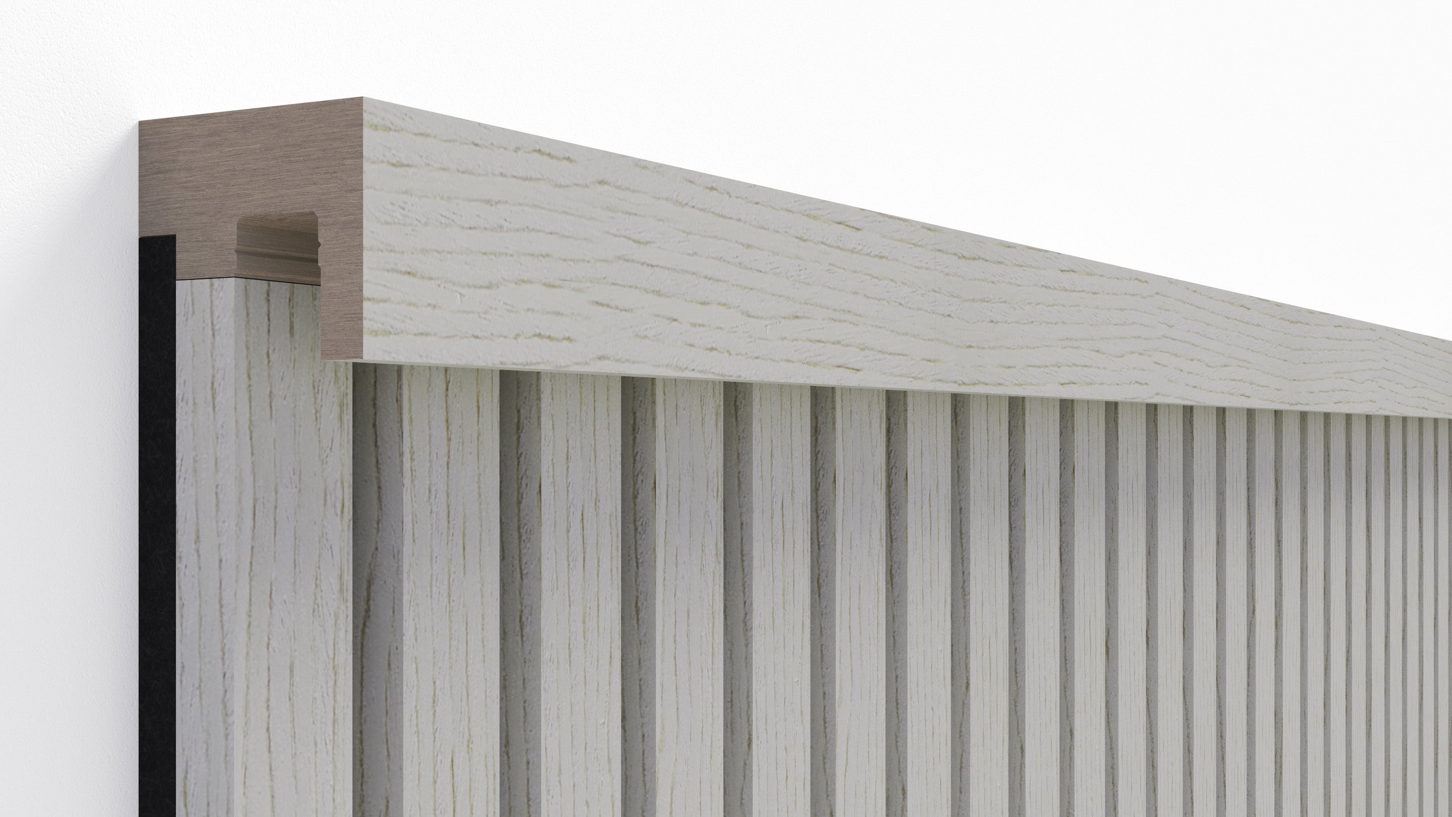 InsuSlat™ - Top Trim Batten - Light Grey