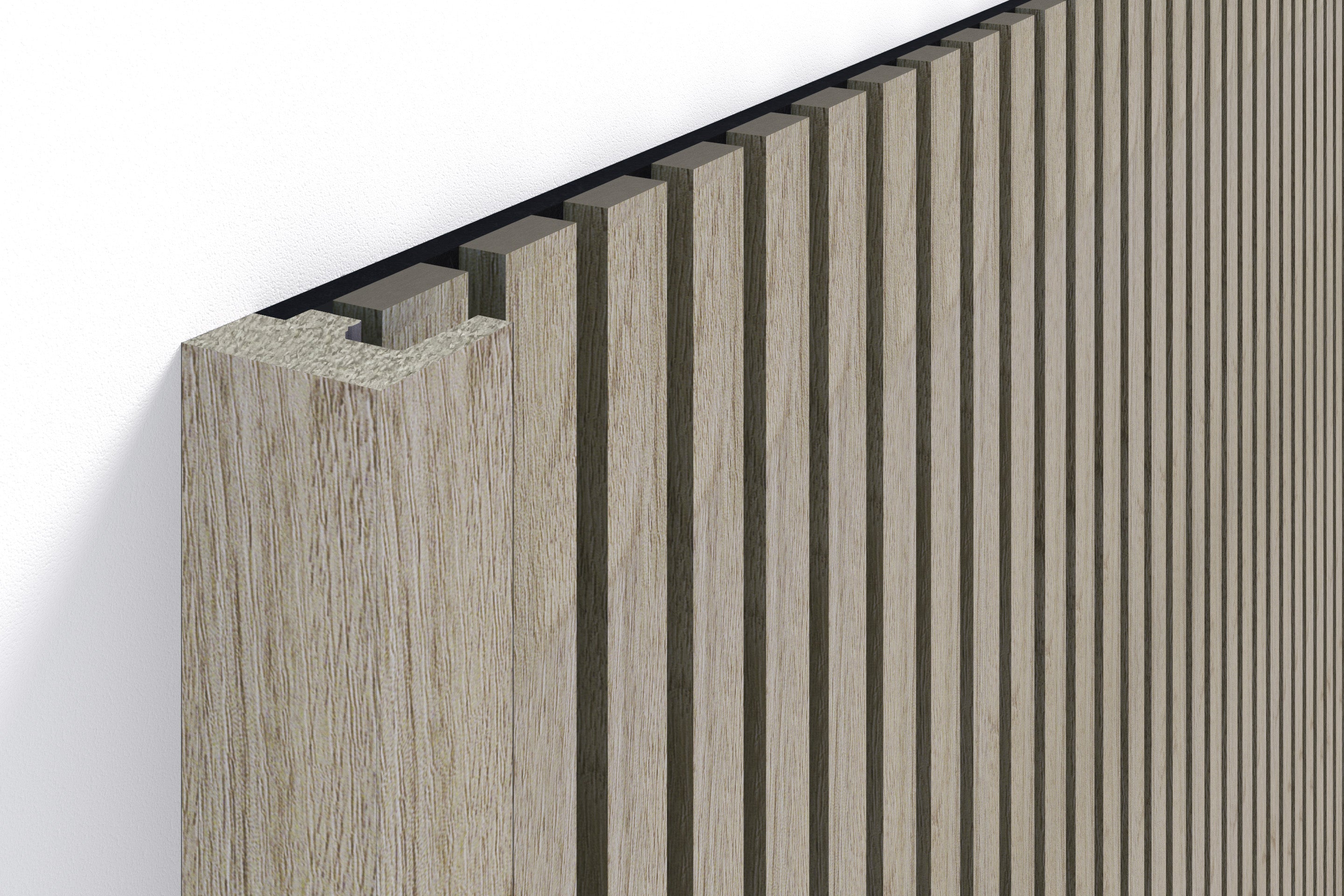 InsuSlat™ - Pair of Side Trim Battens - Light Oak