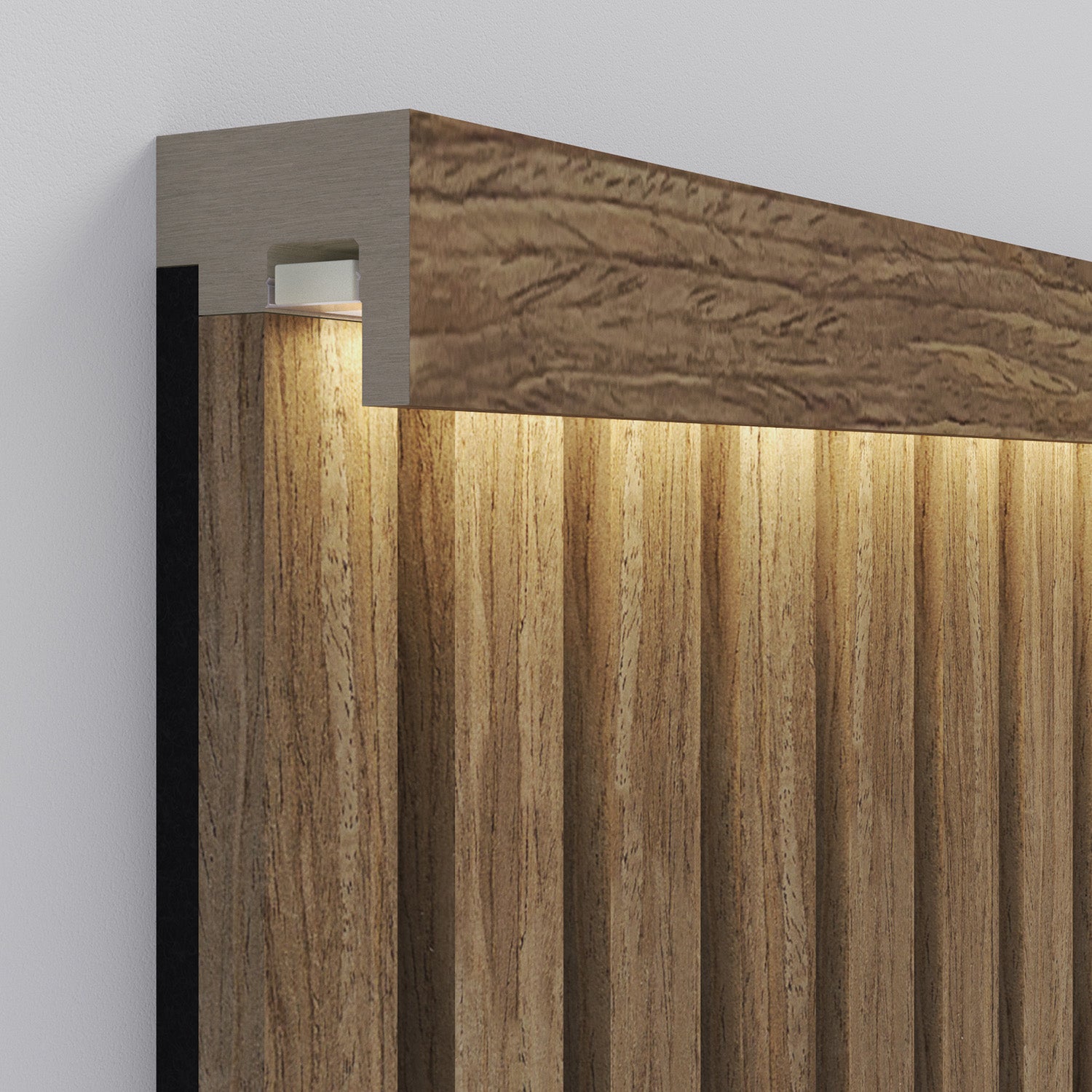 InsuSlat™ - Top Trim Batten - Light Walnut