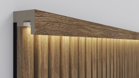 InsuSlat™ - Top Trim Batten - Light Walnut