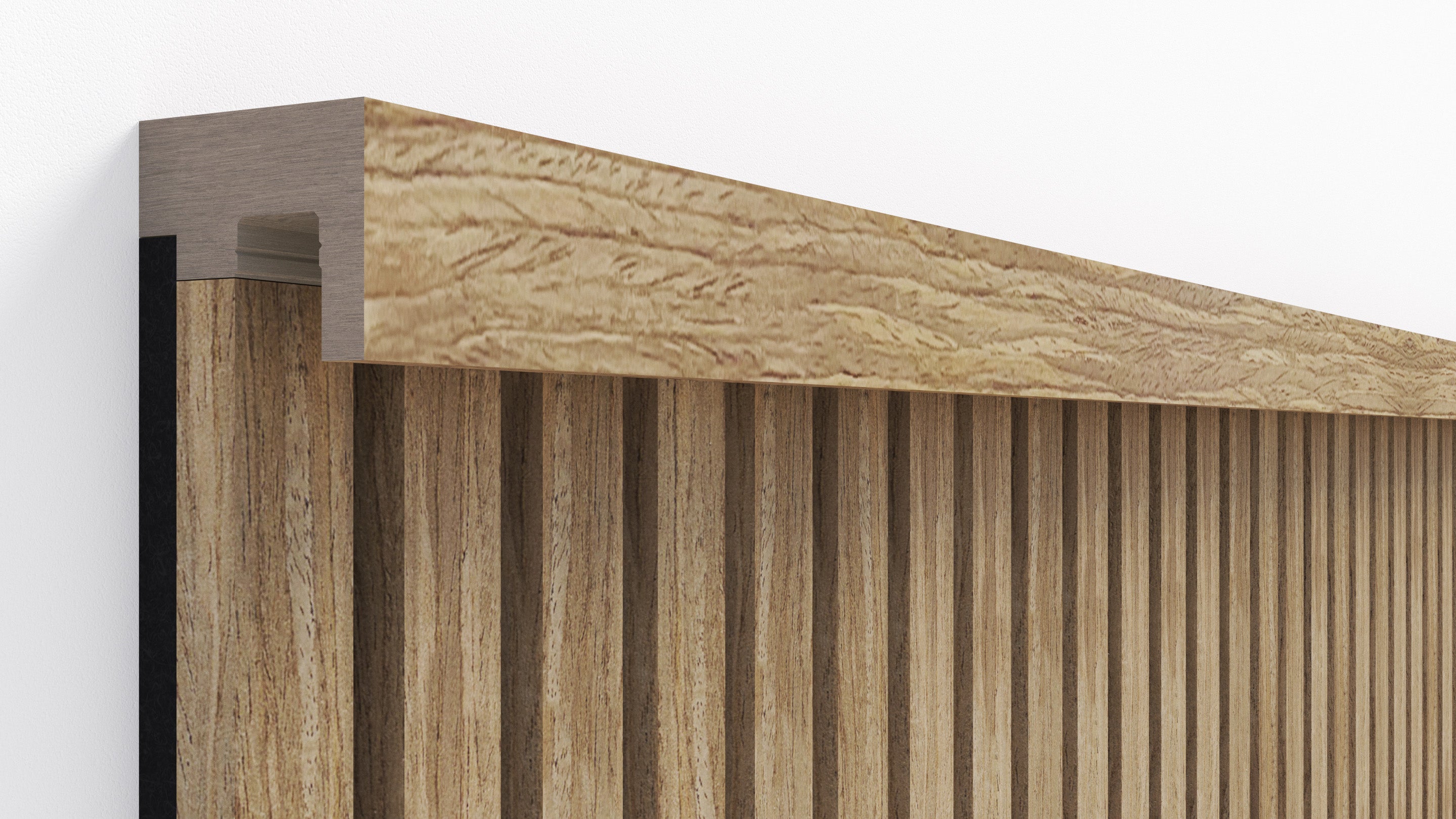 InsuSlat™ - Top Trim Batten - Light Walnut