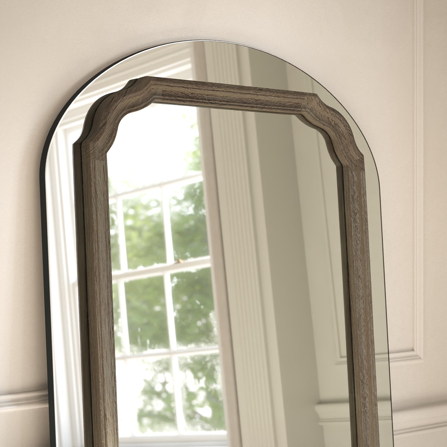 Lumiere Frame Within Arched Full-Length Leaner Mirror