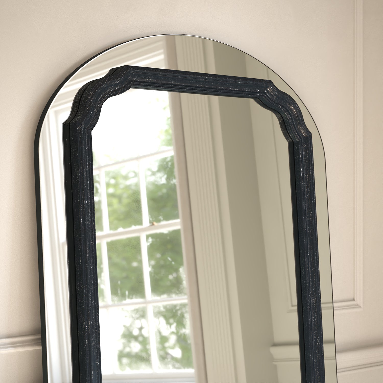 Lumiere Frame Within Arched Full-Length Leaner Mirror