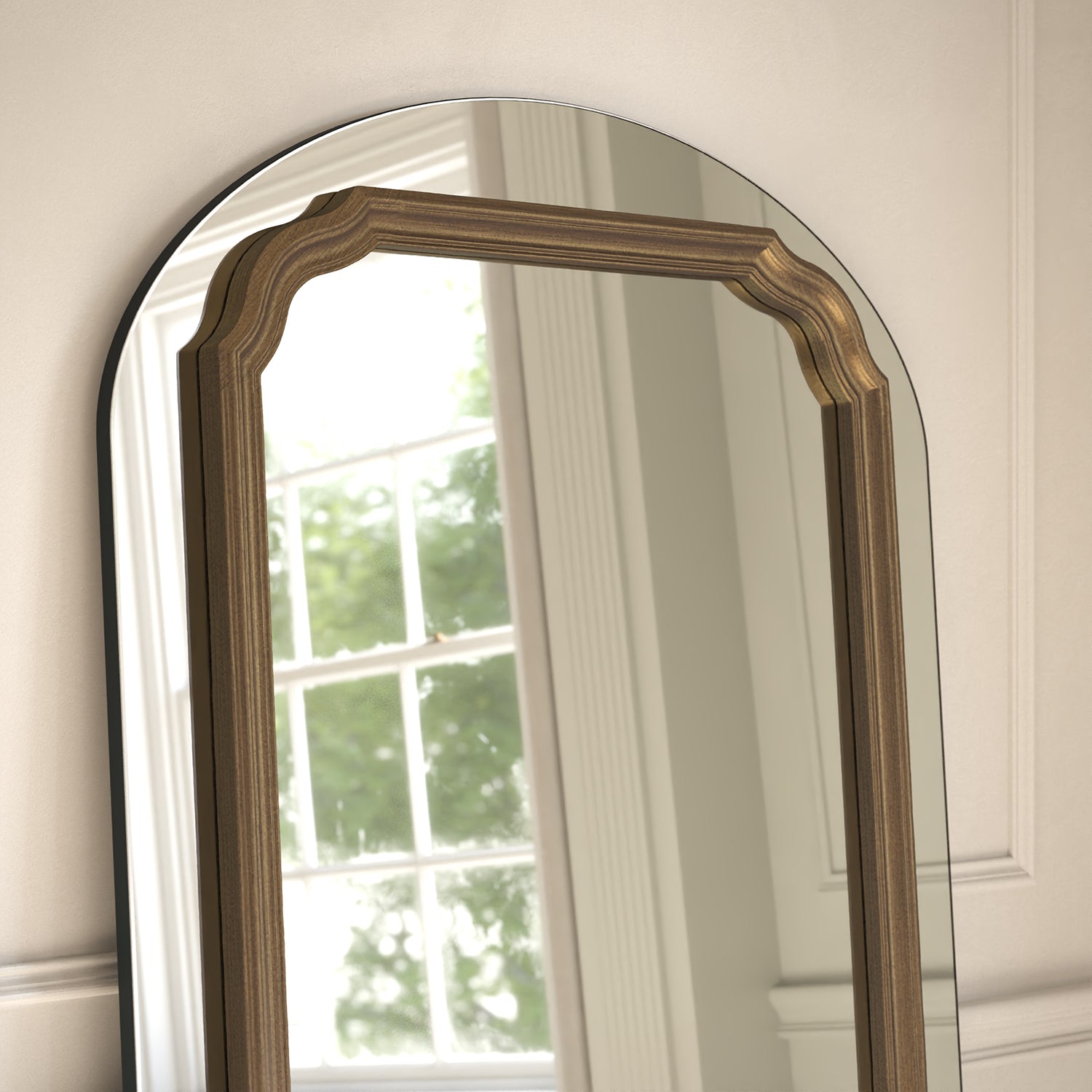 Lumiere Frame Within Arched Full-Length Leaner Mirror