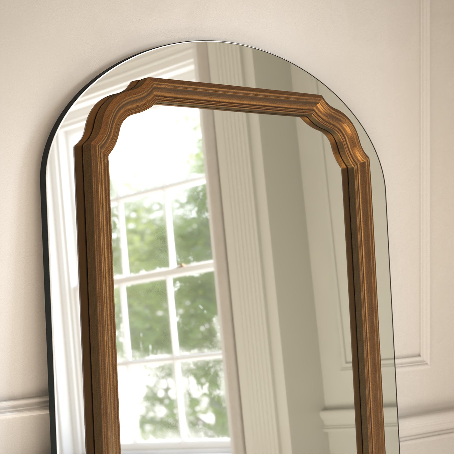 Lumiere Frame Within Arched Full-Length Leaner Mirror