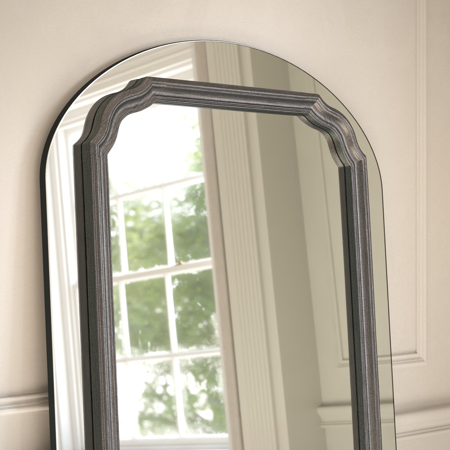 Lumiere Frame Within Arched Full-Length Leaner Mirror