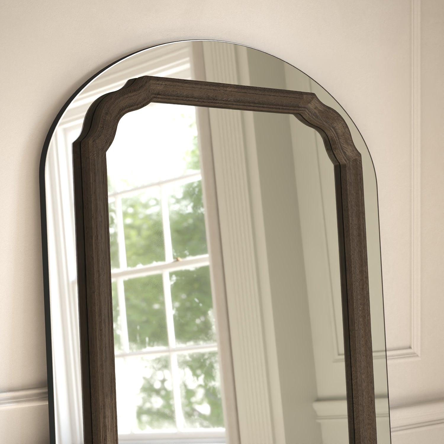 Lumiere Frame Within Arched Full-Length Leaner Mirror