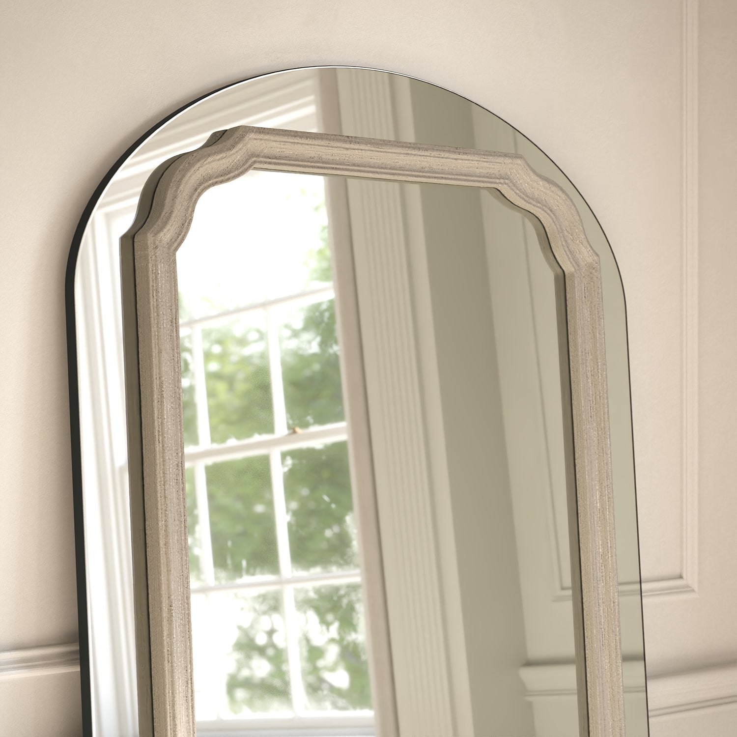 Lumiere Frame Within Arched Full-Length Leaner Mirror