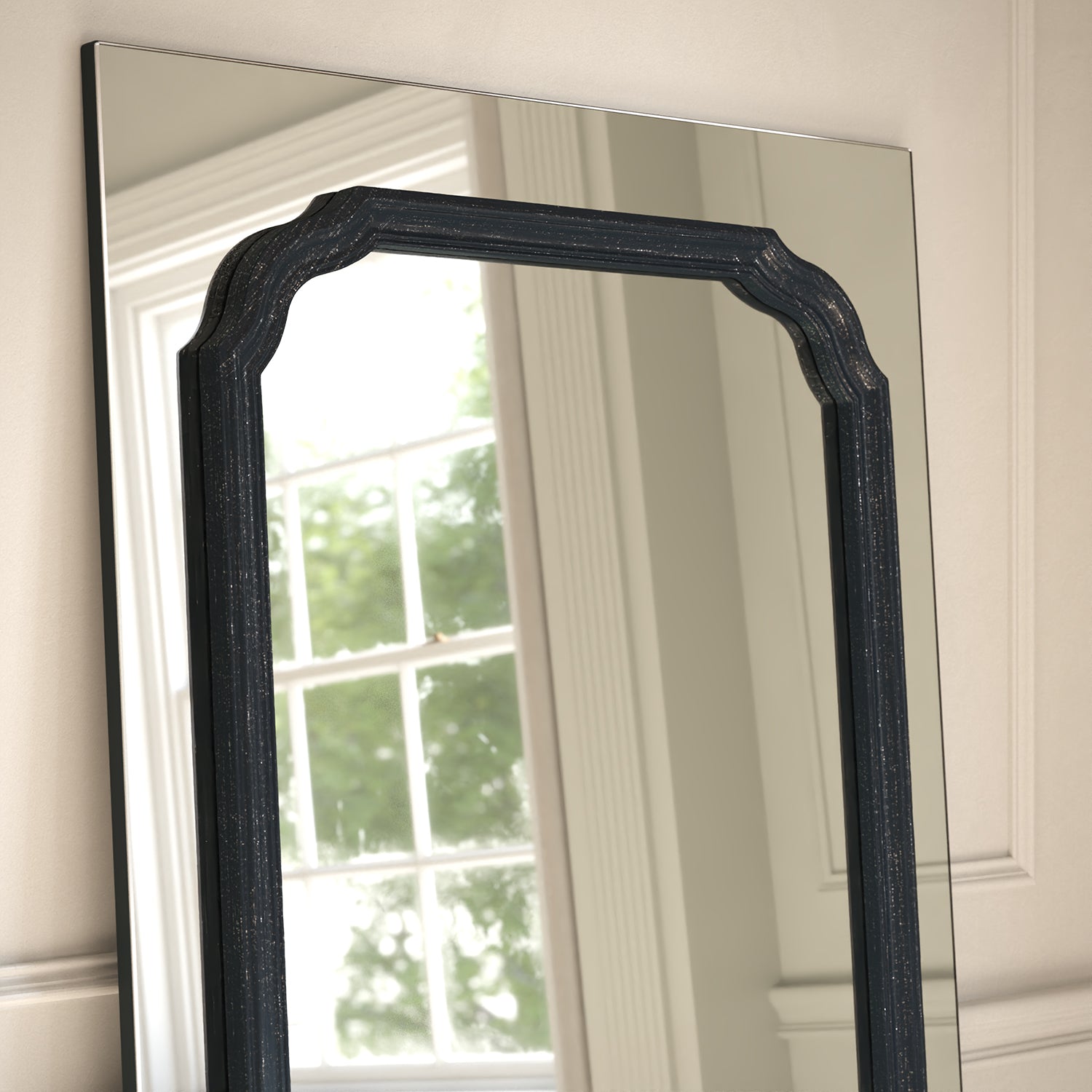 Lumiere Frame Within Rectangular Full-Length Leaner Mirror