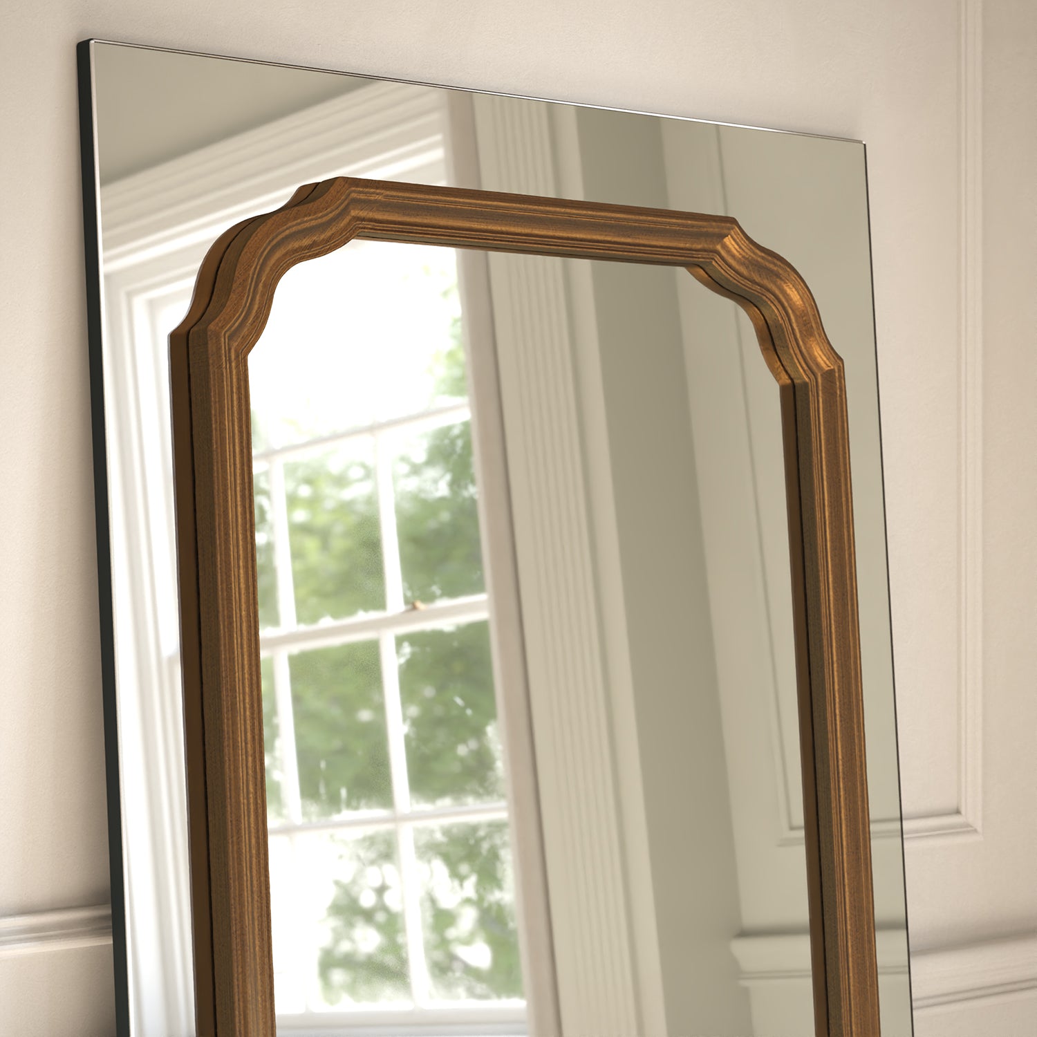 Lumiere Frame Within Rectangular Full-Length Leaner Mirror