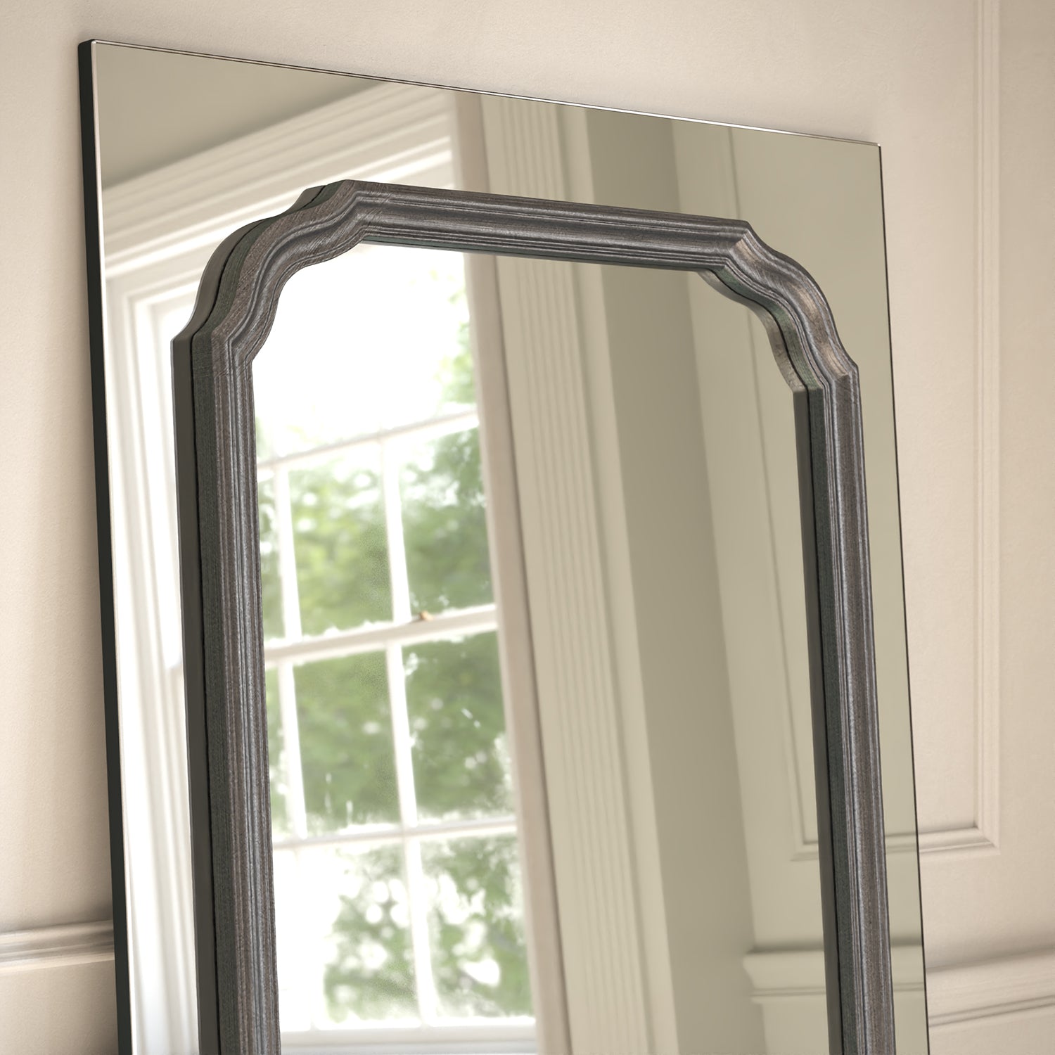Lumiere Frame Within Rectangular Full-Length Leaner Mirror