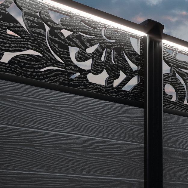 Classic Heritage Fence Panel - Anthracite - with our aluminium posts