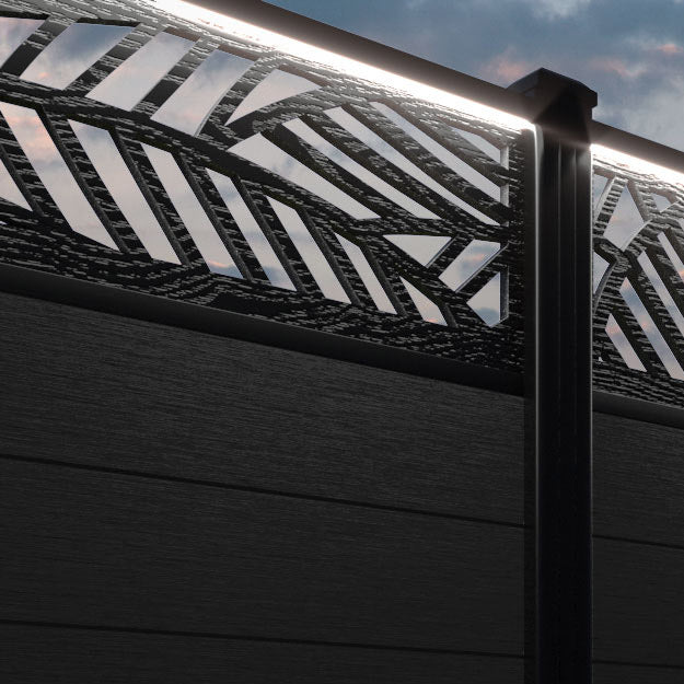 Fusion Habitat Fence Panel - Black - with our composite posts