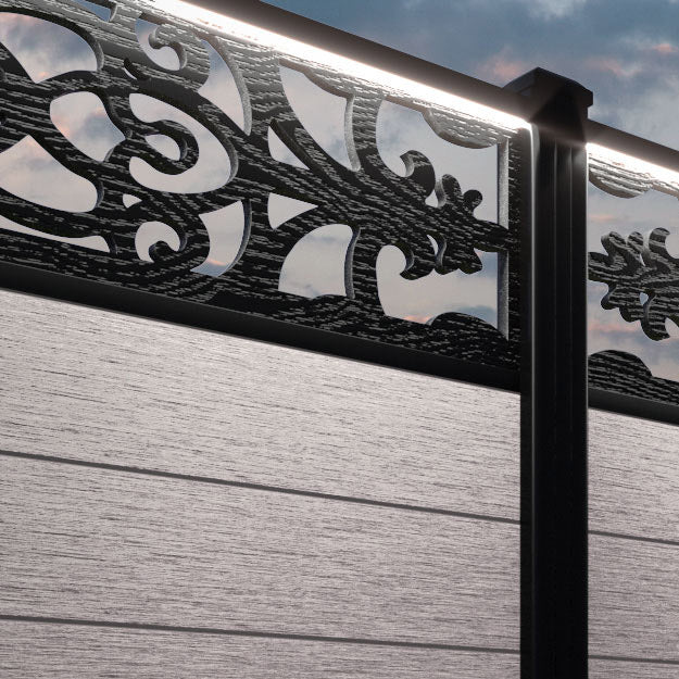 Fusion Windsor Fence Panel - Mid Stone - with our composite posts