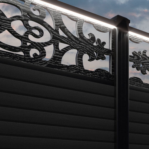 Hudson Windsor Fence Panel - Black - with our composite posts