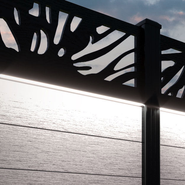 Fusion Poppy Fence Panel - Mid Stone - with our composite posts