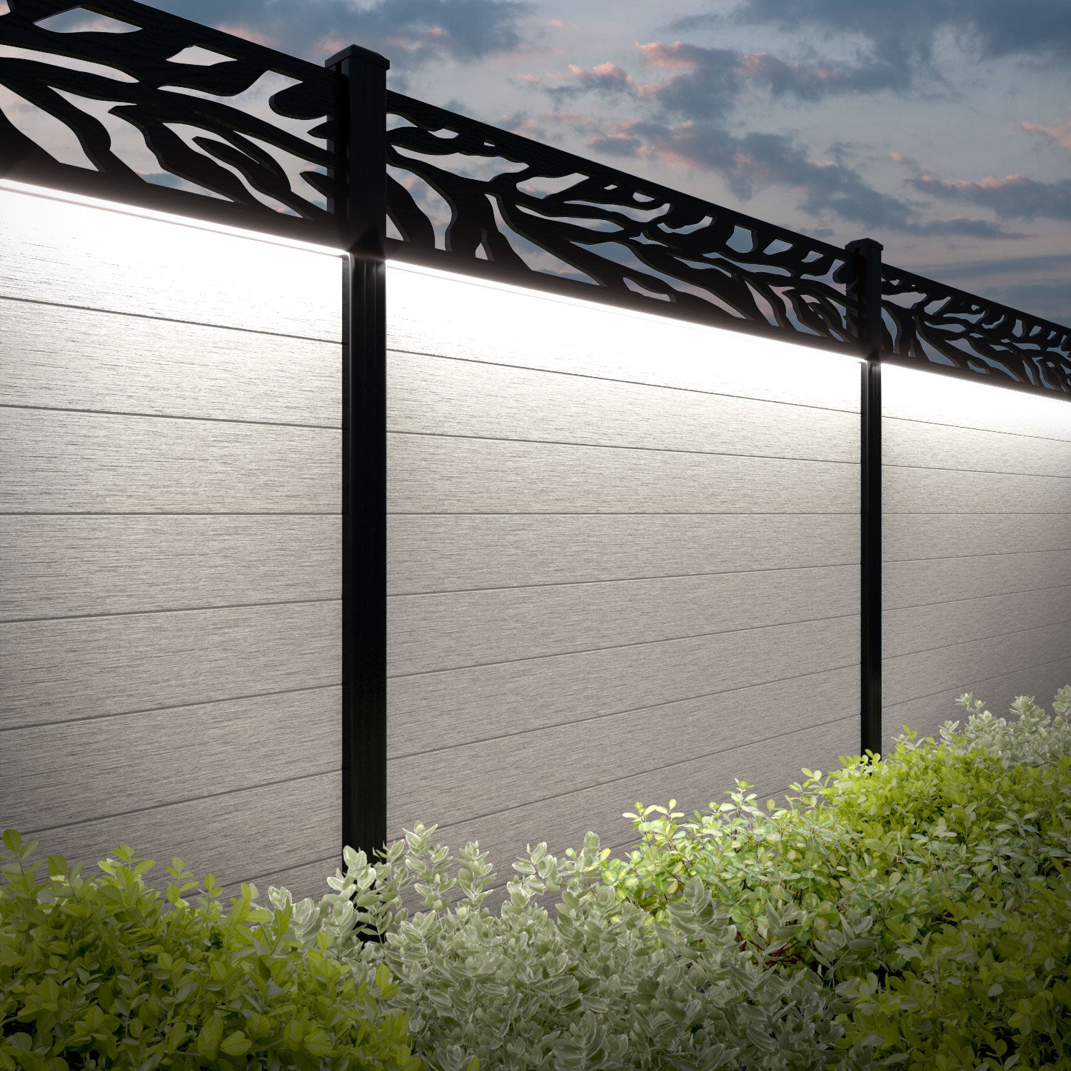 Fusion Malawi Fence Panel - Light Stone - with our composite posts