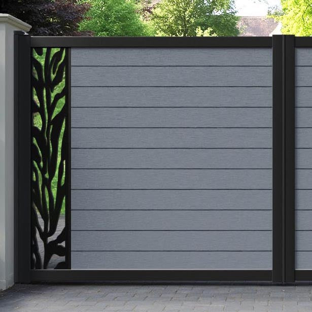 Fusion Malawi Straight Top Driveway Gate - Anthracite - End Screen