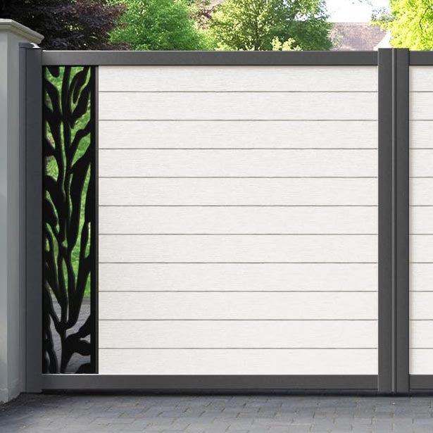 Fusion Malawi Straight Top Driveway Gate - Light Stone - End Screen