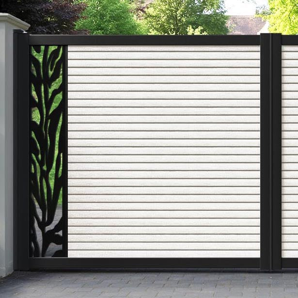 Hudson Malawi Straight Top Driveway Gate - Light Stone - End Screen