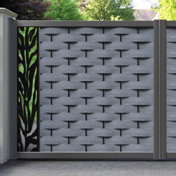 Ripple Malawi Straight Top Driveway Gate - Anthracite - End Screen