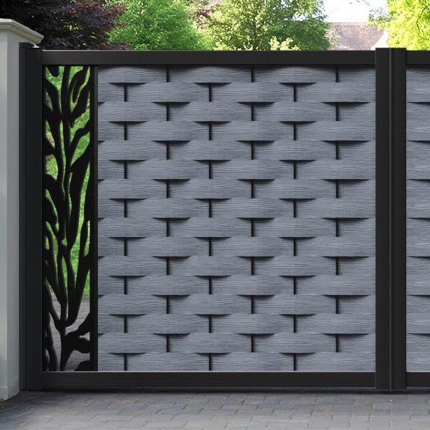 Ripple Malawi Straight Top Driveway Gate - Anthracite - End Screen