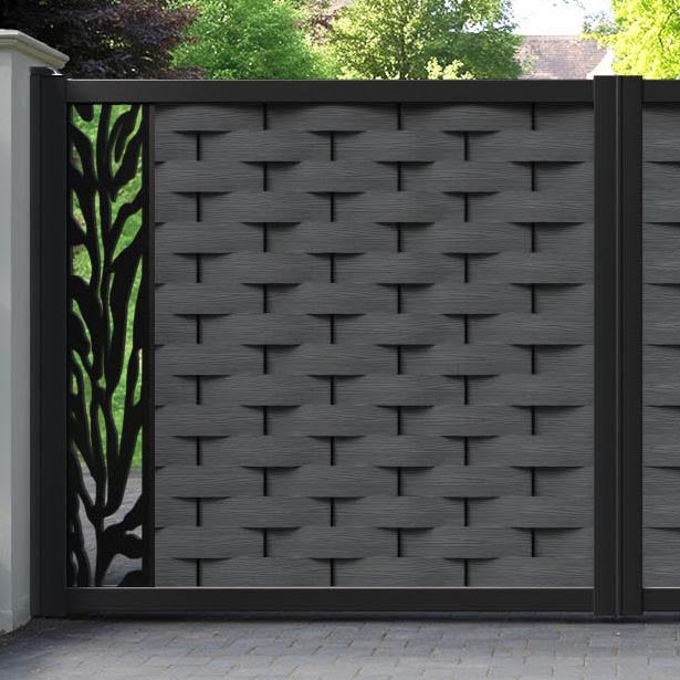 Ripple Malawi Straight Top Driveway Gate - Dark Grey - End Screen