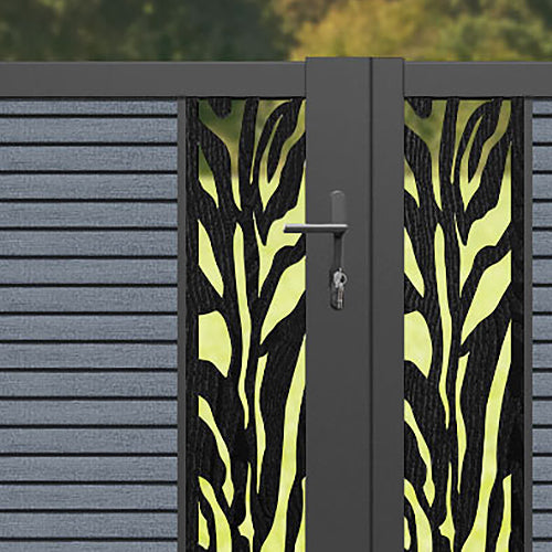 Hudson Malawi Straight Top Driveway Gate - Anthracite - Middle Screen
