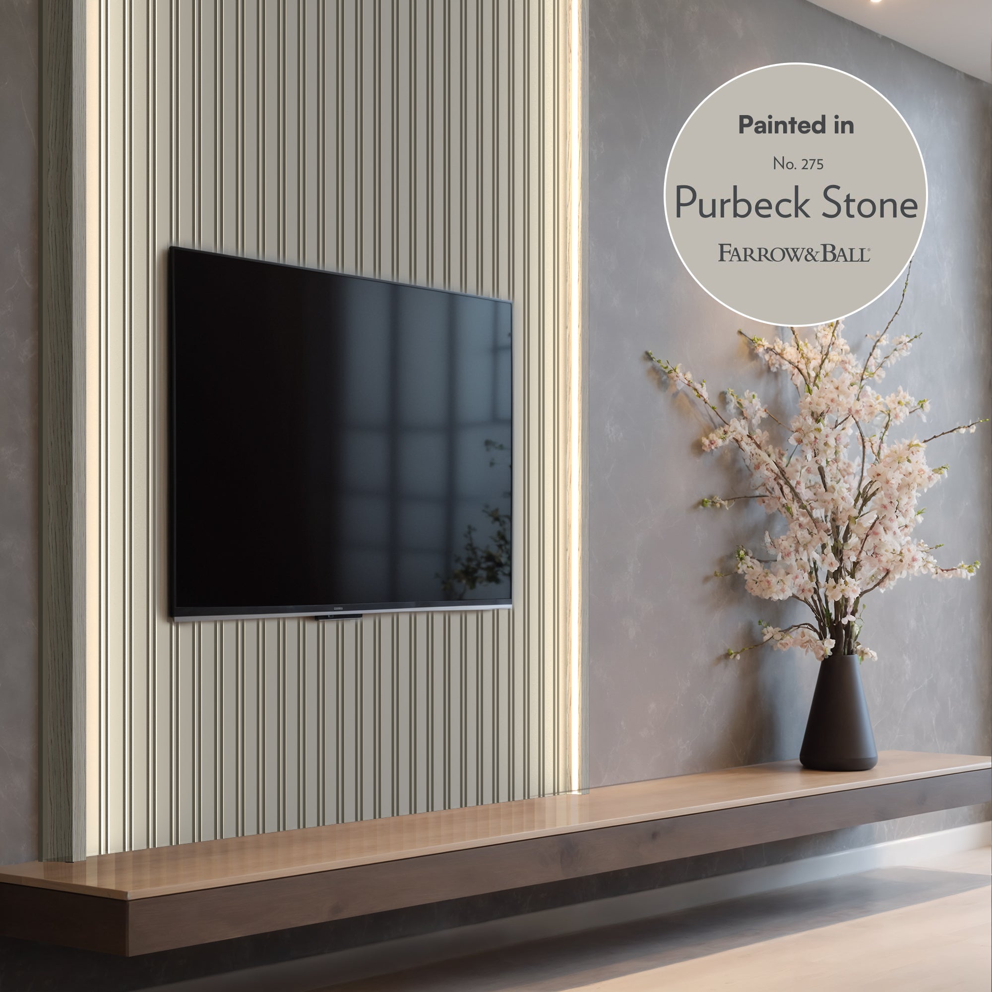 Primed Random Wall Panel - H240cm x W22cm (Pack of 2)