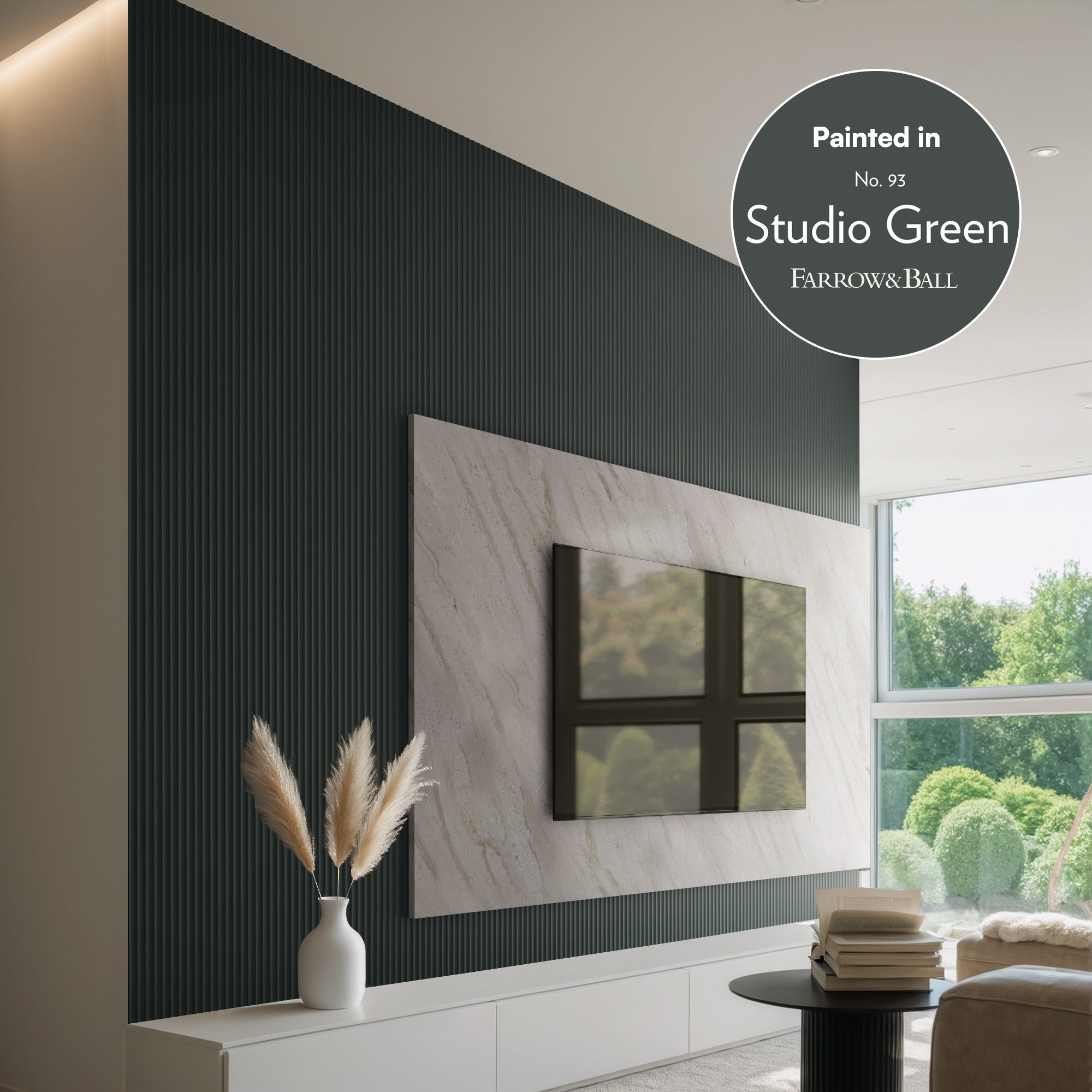 Primed Fluted Wall Panel - Narrow Flutes - H300cm x W22cm (Pack of 2)