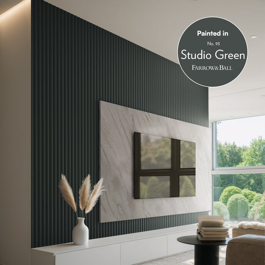 Primed Ribbed Wall Panel - Wide Ribbed - H300cm x W22cm (Pack of 2)