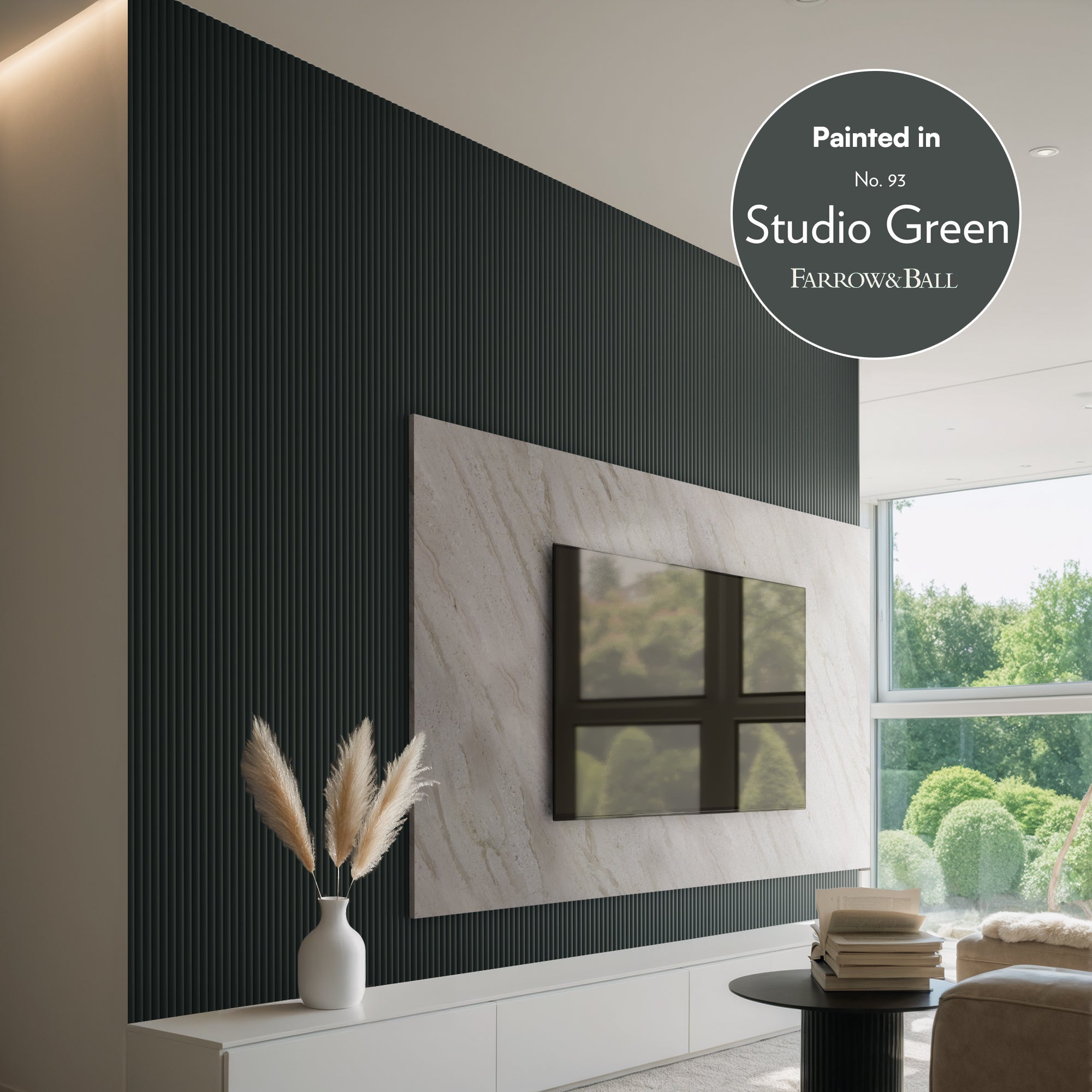 Primed Ribbed Wall Panel - Narrow Ribbed - H300cm x W22cm (Pack of 2)