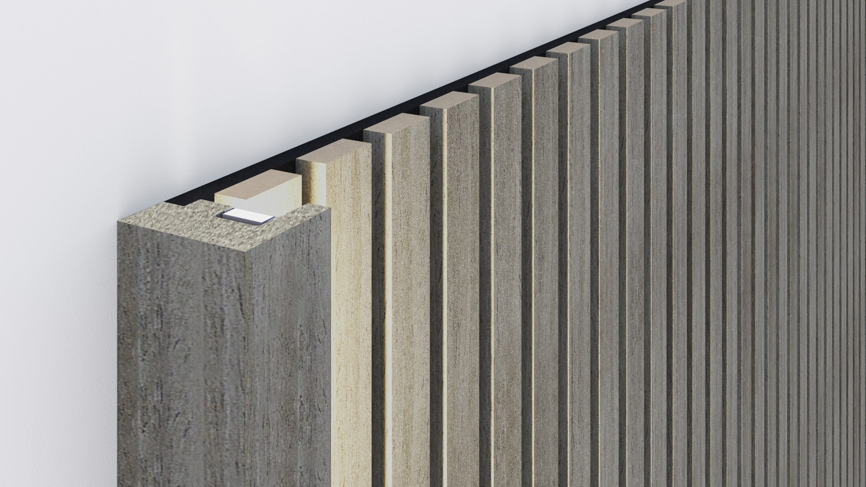 InsuSlat™ - Pair of Side Trim Battens - Mid Grey