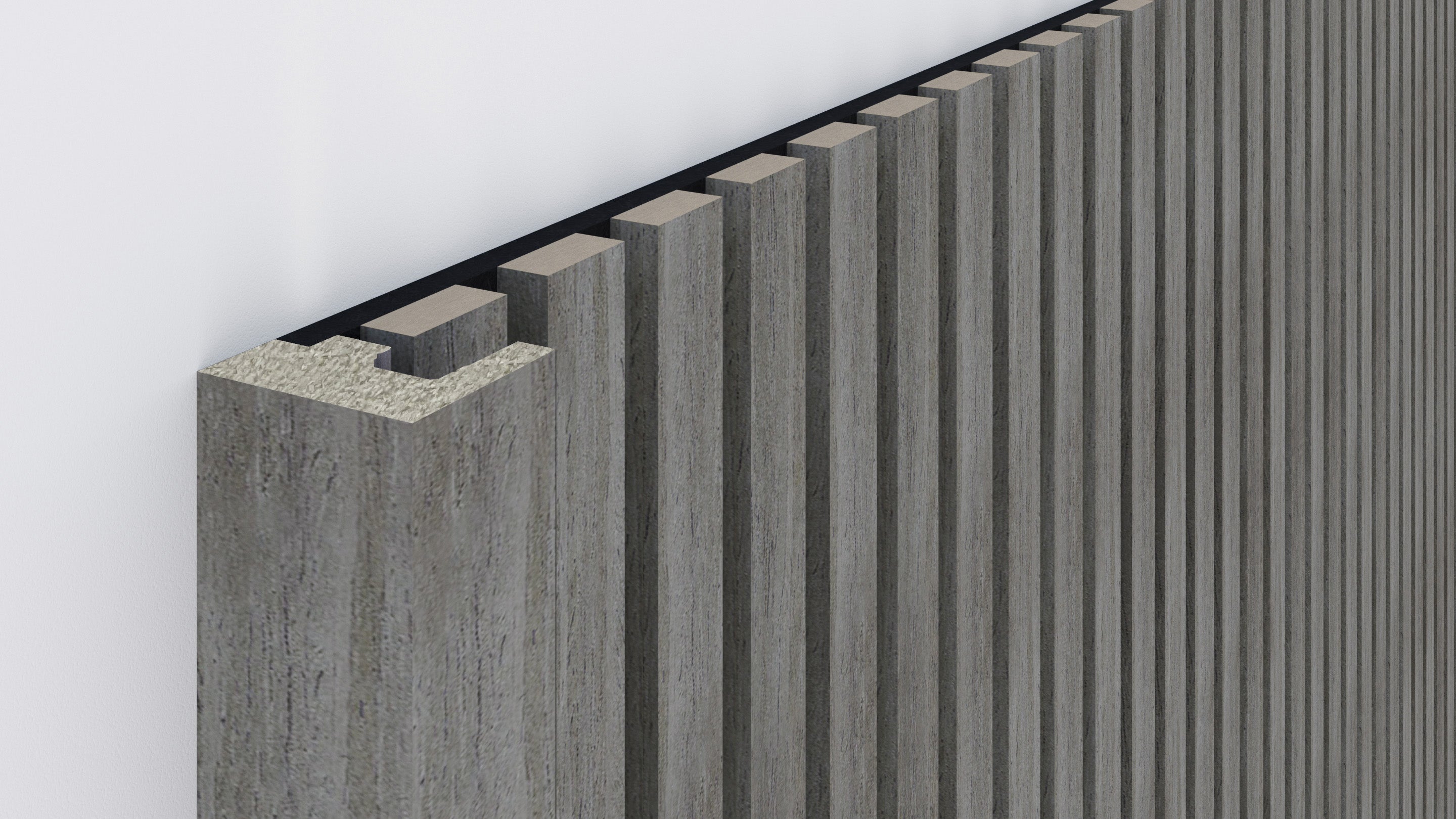 InsuSlat™ - Pair of Side Trim Battens - Mid Grey