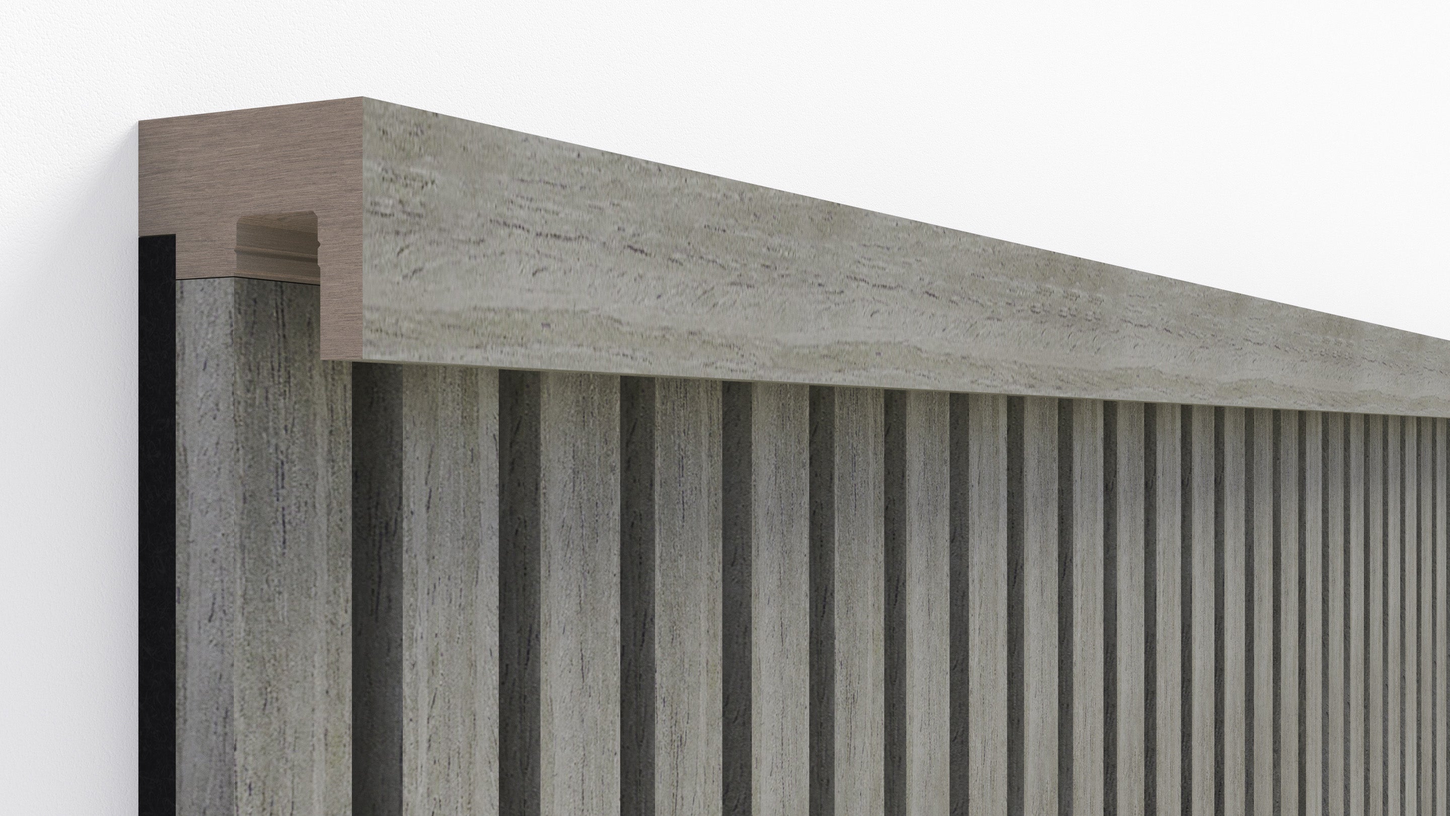 InsuSlat™ - Top Trim Batten - Mid Grey
