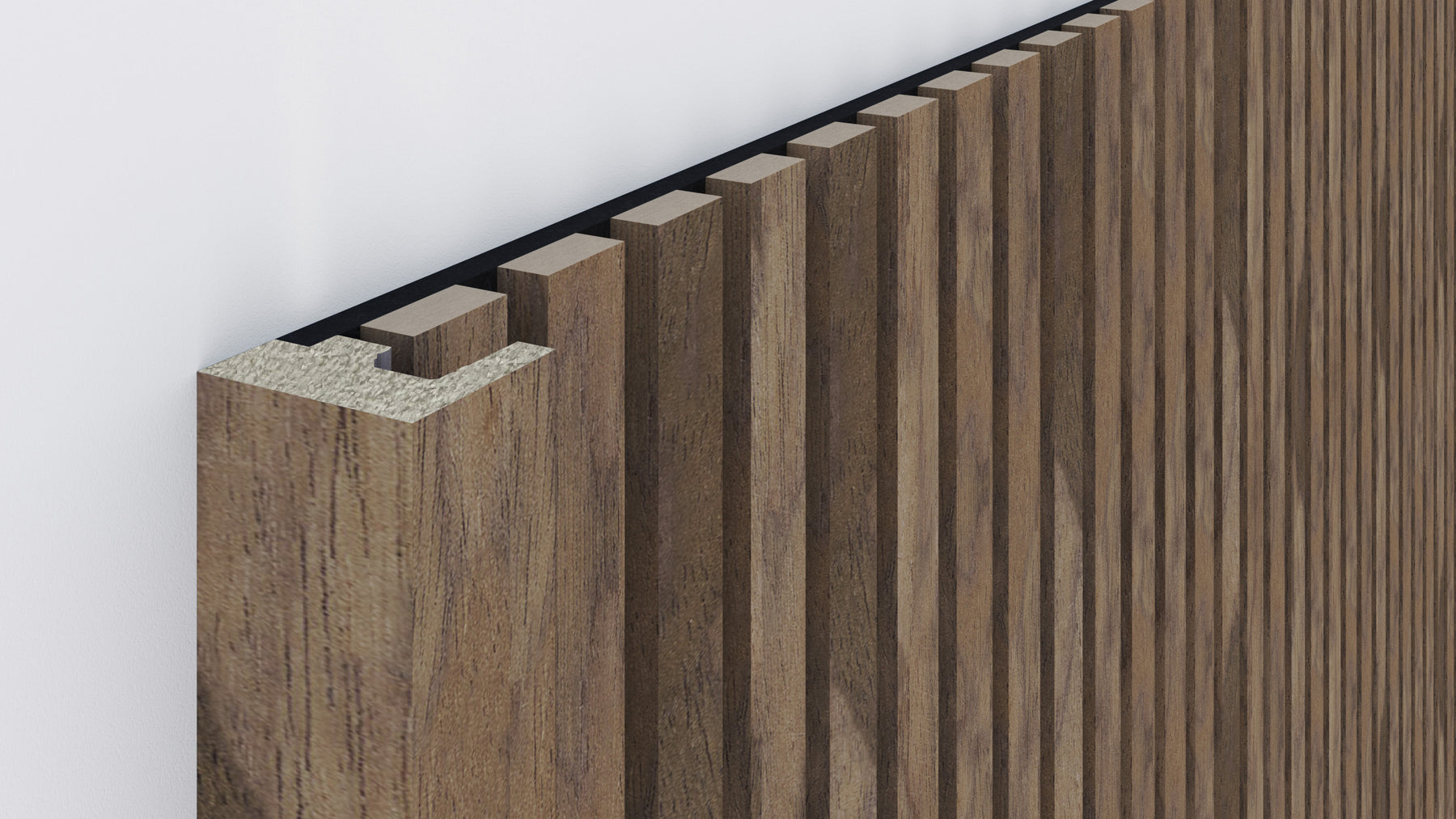 InsuSlat™ - Pair of Side Trim Battens - Mid Walnut – Charles & Ivy