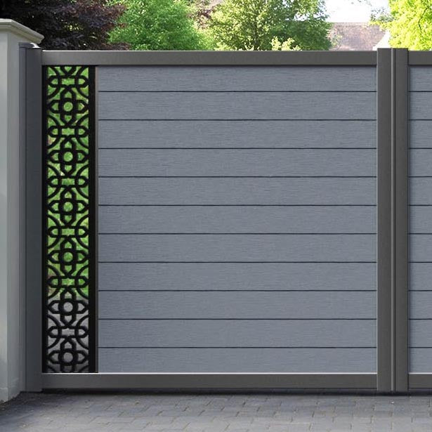Fusion Nabila Straight Top Driveway Gate - Anthracite - End Screen