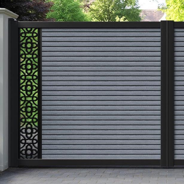 Hudson Nabila Straight Top Driveway Gate - Anthracite - End Screen