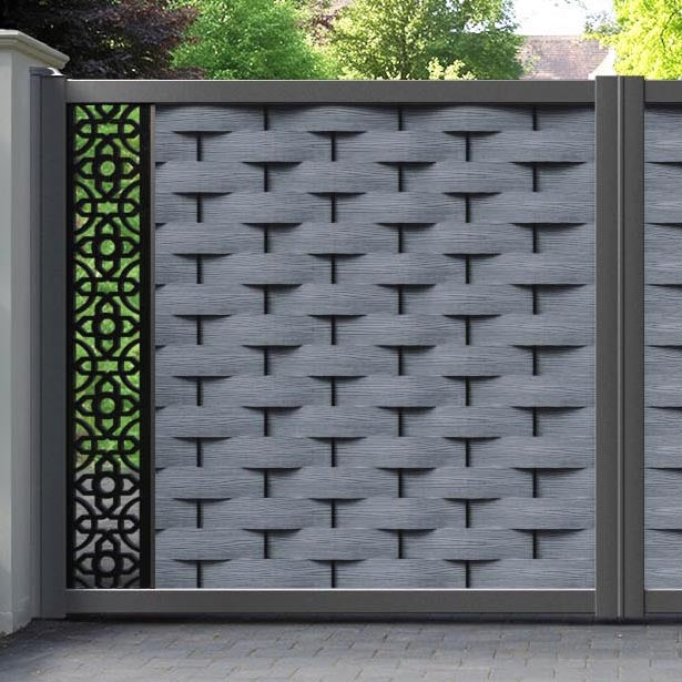 Ripple Nabila Straight Top Driveway Gate - Anthracite - End Screen