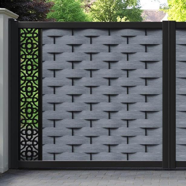 Ripple Nabila Straight Top Driveway Gate - Anthracite - End Screen