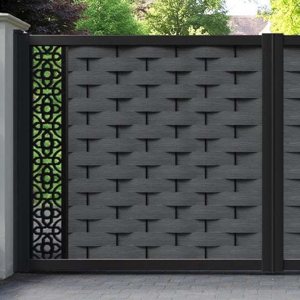 Ripple Nabila Straight Top Driveway Gate - Dark Grey - End Screen