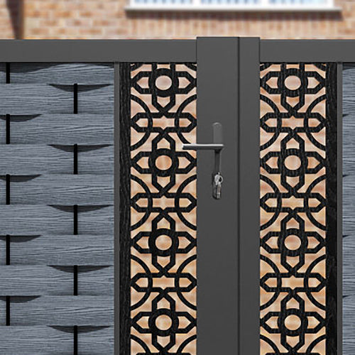 Ripple Nabila Straight Top Driveway Gate - Anthracite - Middle Screen