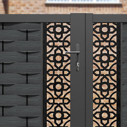 Ripple Nabila Straight Top Driveway Gate - Dark Grey - Middle Screen