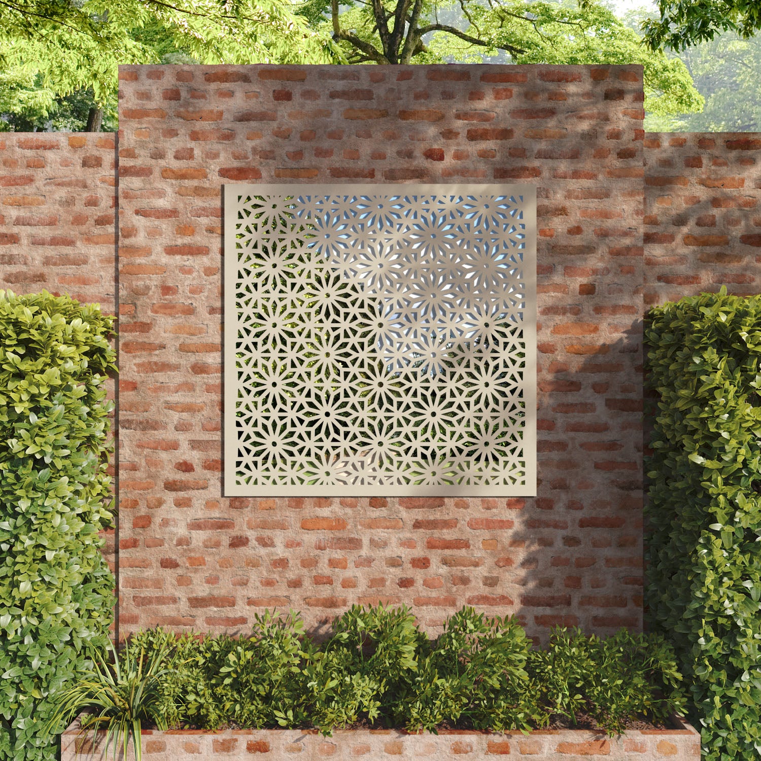 Narwa outdoor decorative mirrored panel