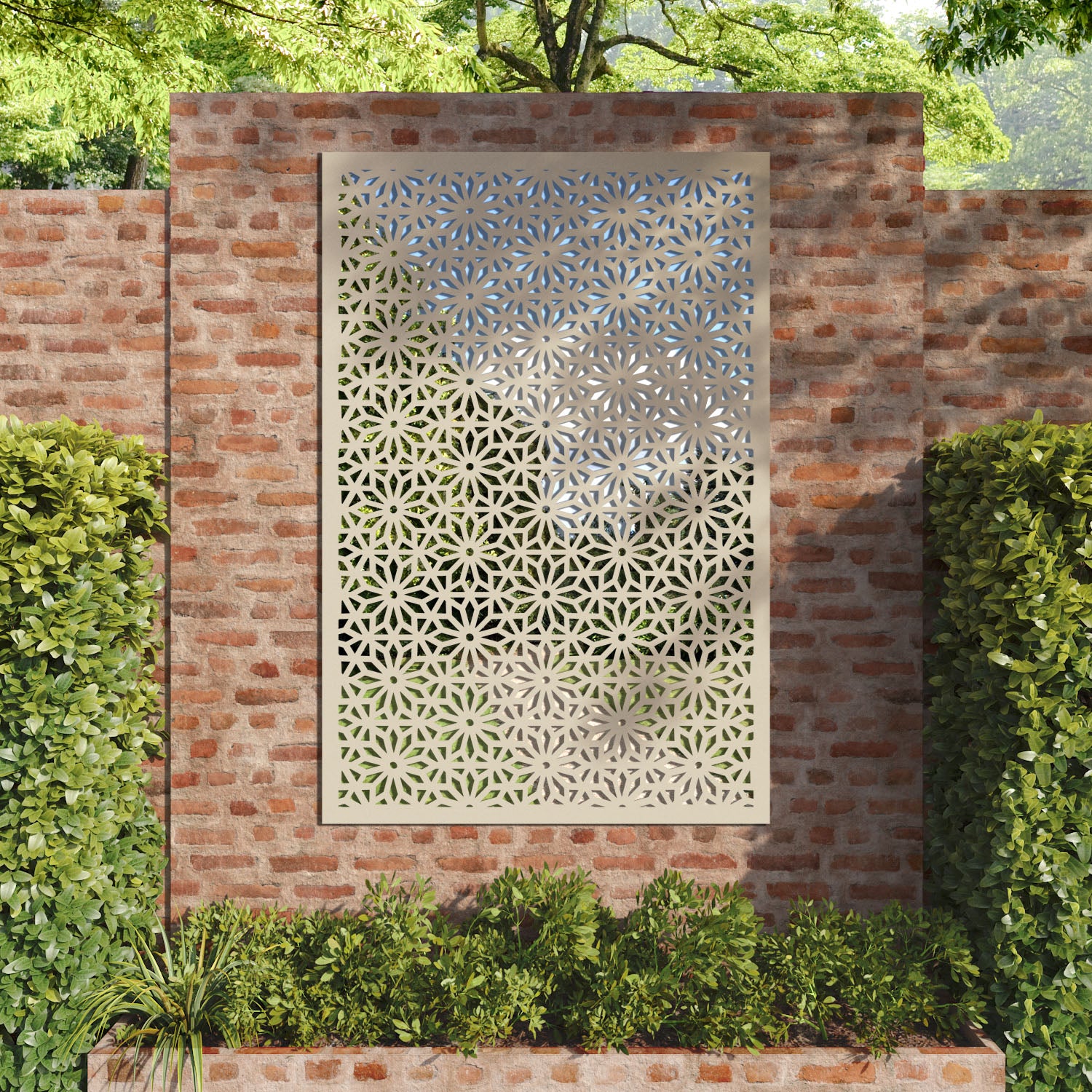 Narwa outdoor decorative mirrored panel
